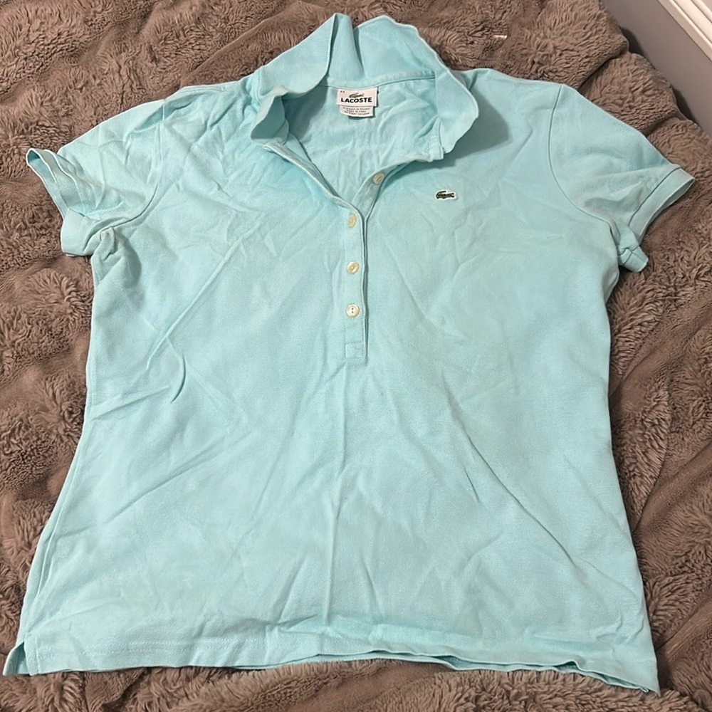 Lacoste Half Button Up Collared Tee EU 44